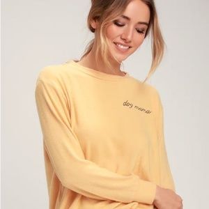 Dog Mama Mustard Yellow Sweater Top